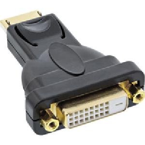 InLine DisplayPort Adapter - DisplayPort Stecker auf DVI-D 24+1 Buchse - schwarz